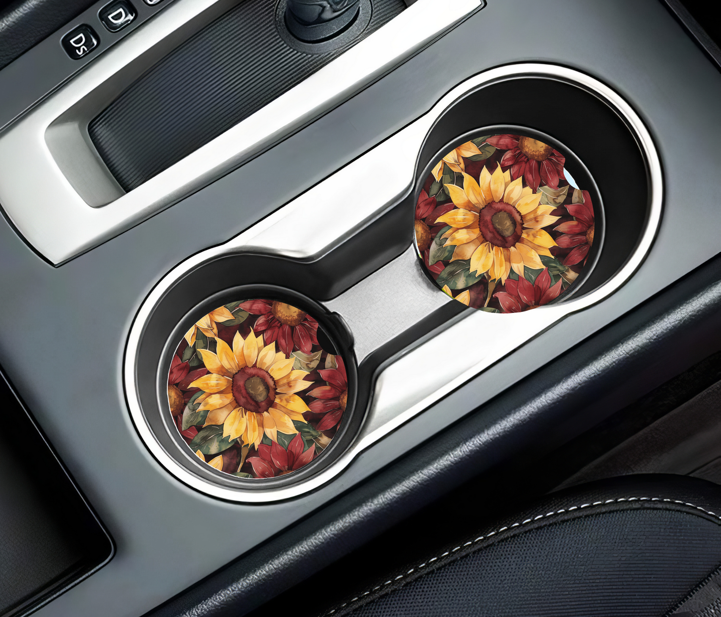 Sunflower Car Coasters