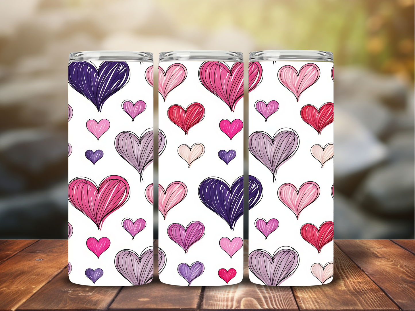 Purple Hearts Tumbler