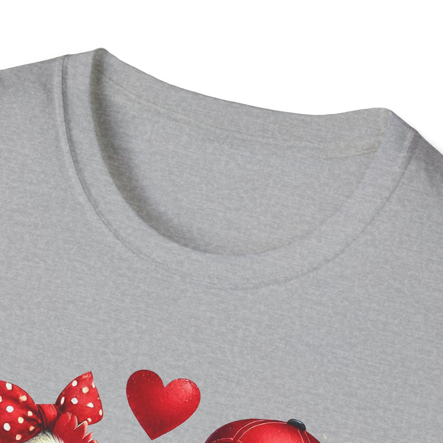 Valentine Lovebirds T-Shirt — Cute Retro Birds with Hearts & Roses