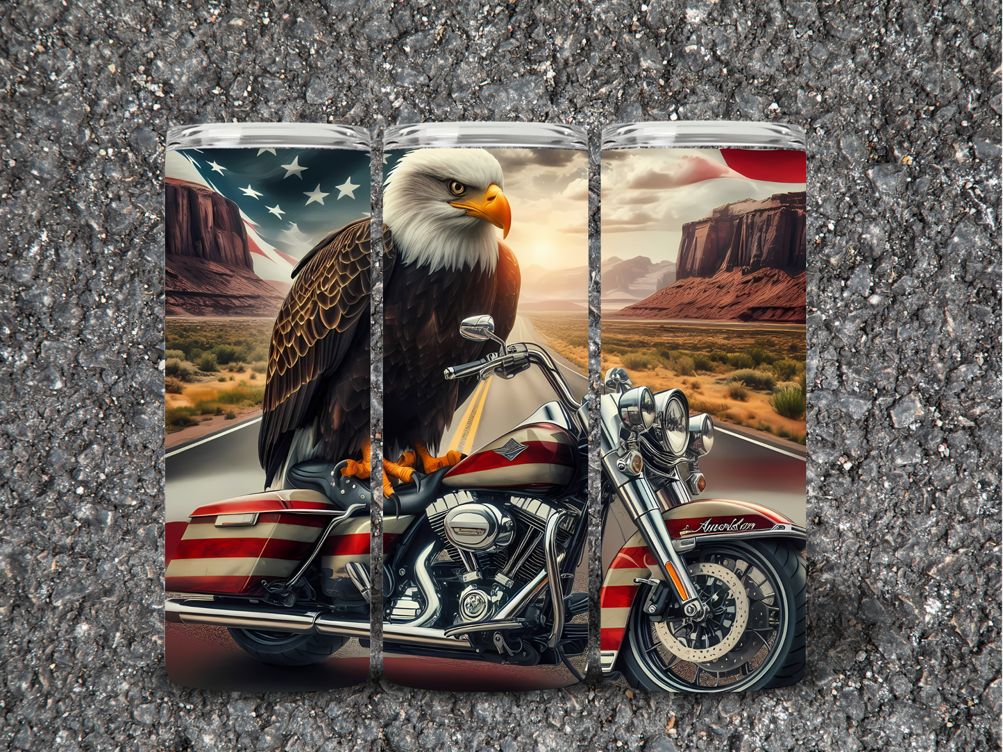 American Eagle Motorcycle Tumbler
