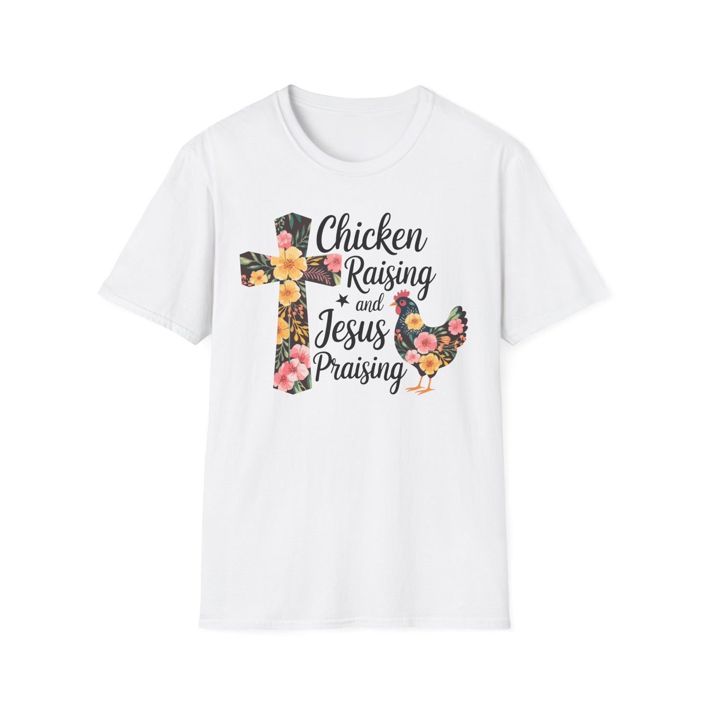 Floral Chicken Raising Jesus Praising