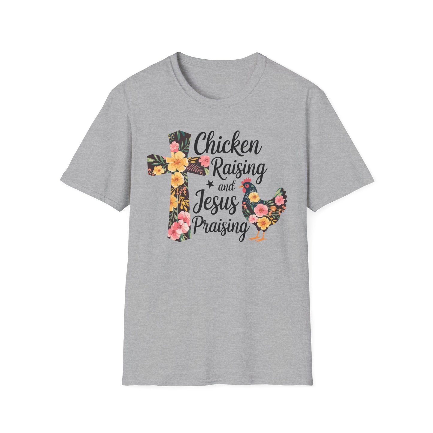 Floral Chicken Raising Jesus Praising