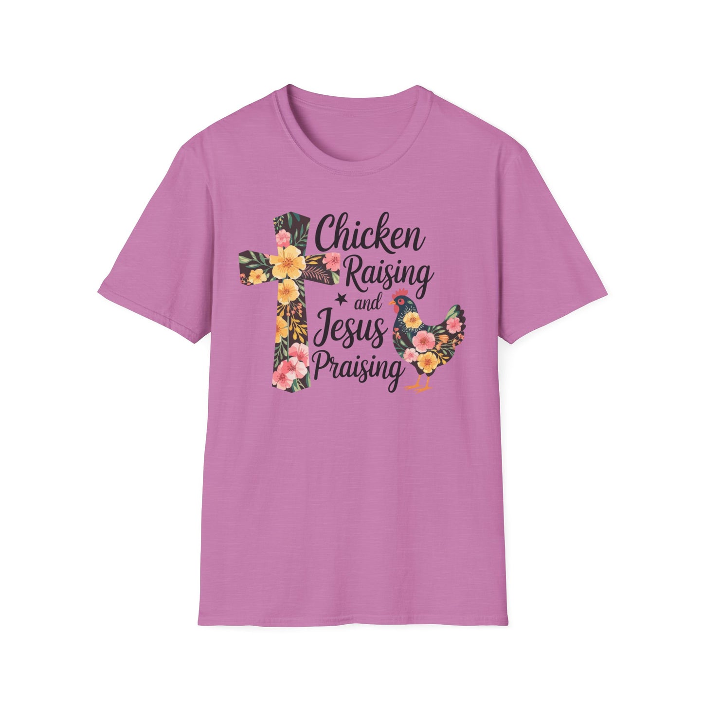 Floral Chicken Raising Jesus Praising