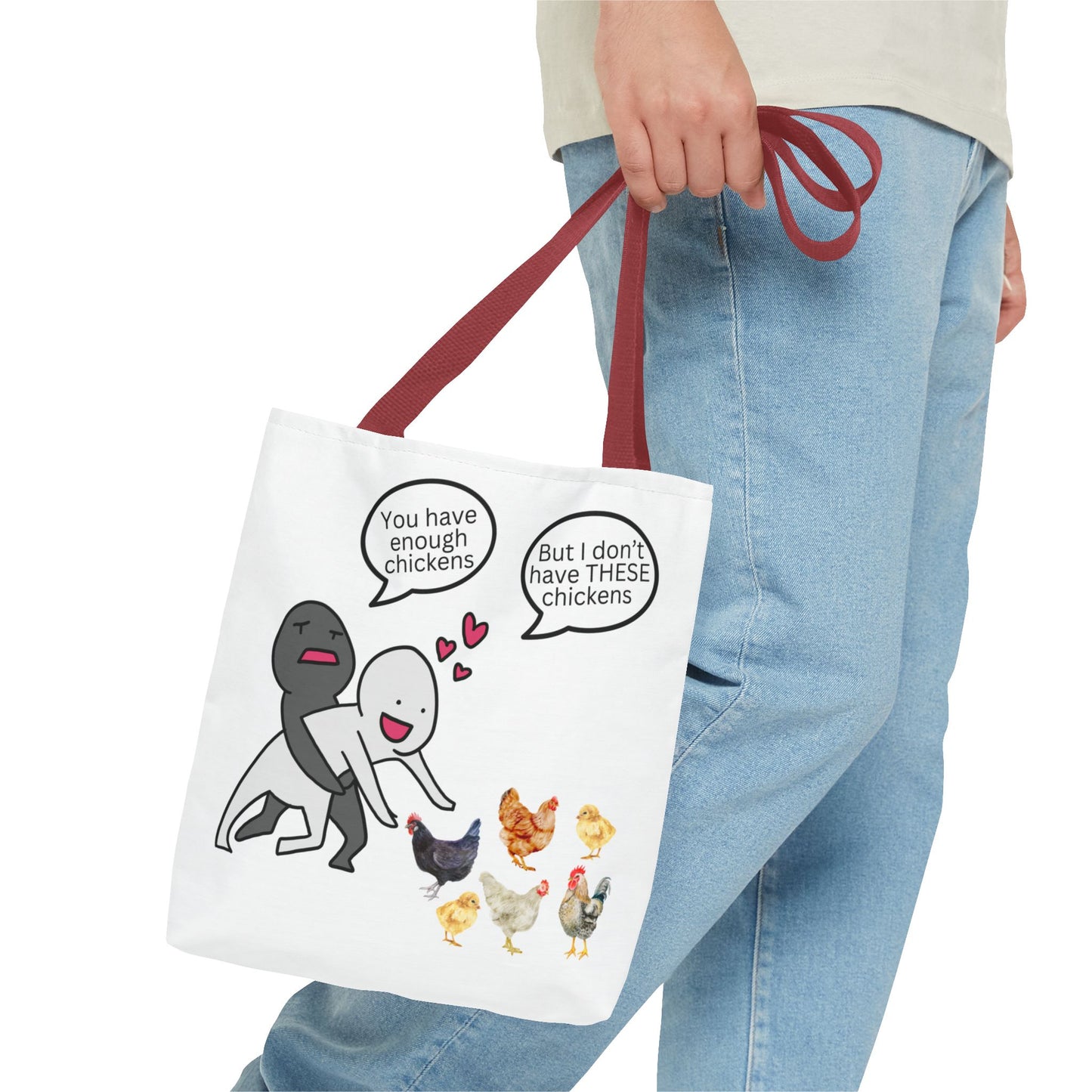 Charming Chicken Tote Bag - Perfect for Animal Lovers, Funny Gift for Farm Enthusiasts, Everyday Use, Market Bag, Eco-Friendly Shopping
