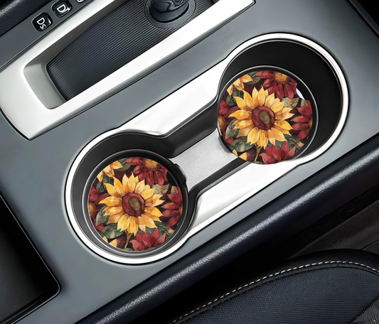 Sunflower Car Coasters