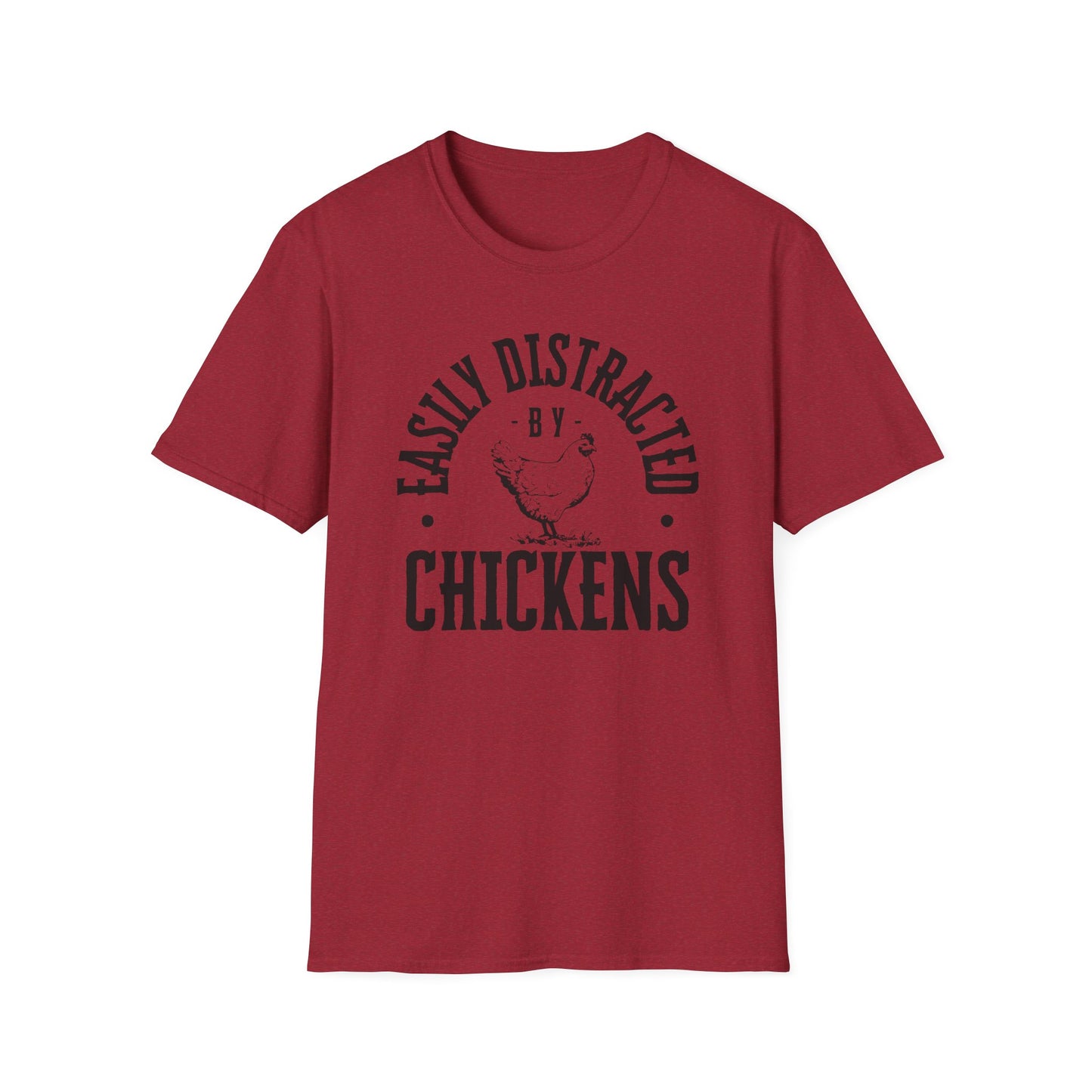 Easily Distracted By Chickens-  Farm Animal Lover Tee