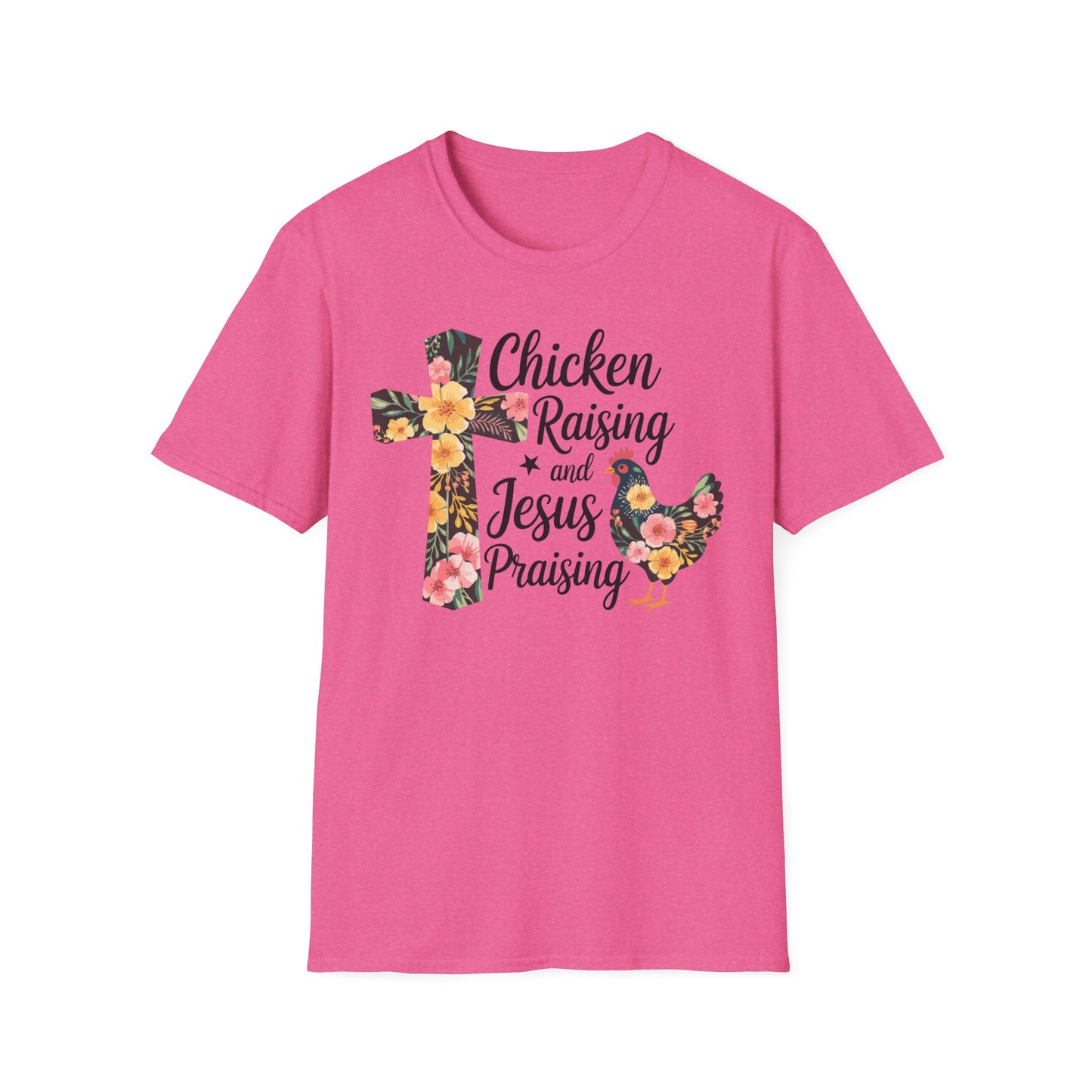 Floral Chicken Raising Jesus Praising