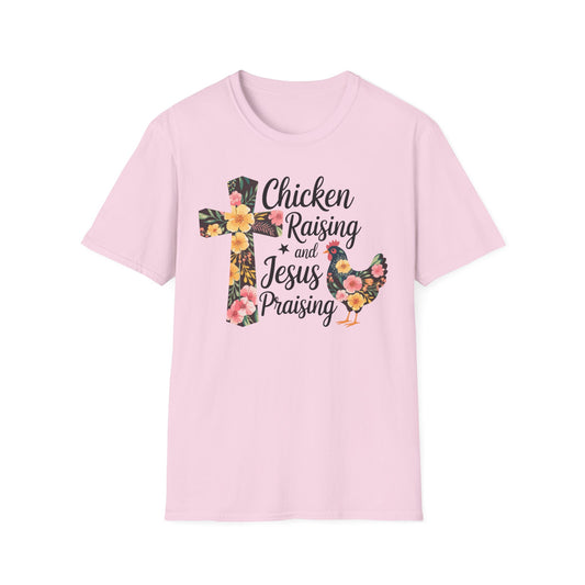 Floral Chicken Raising Jesus Praising
