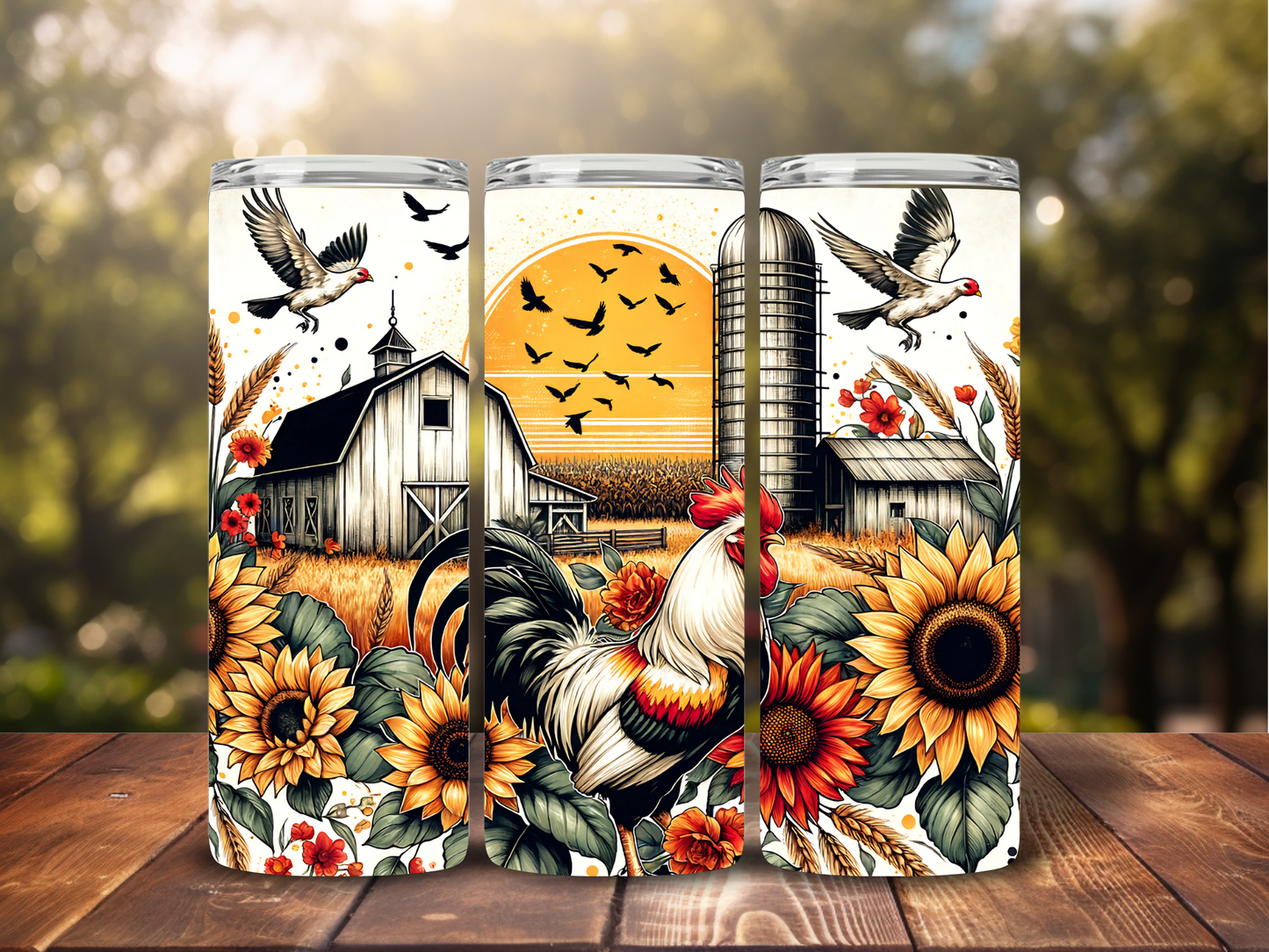 Chicken Sunflower Tumbler