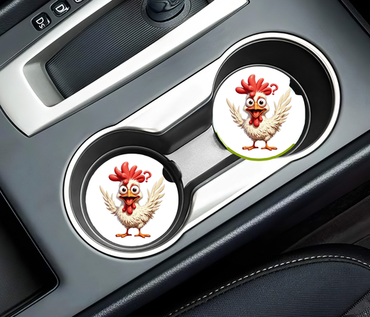 Happy Chicken Car Coaster
