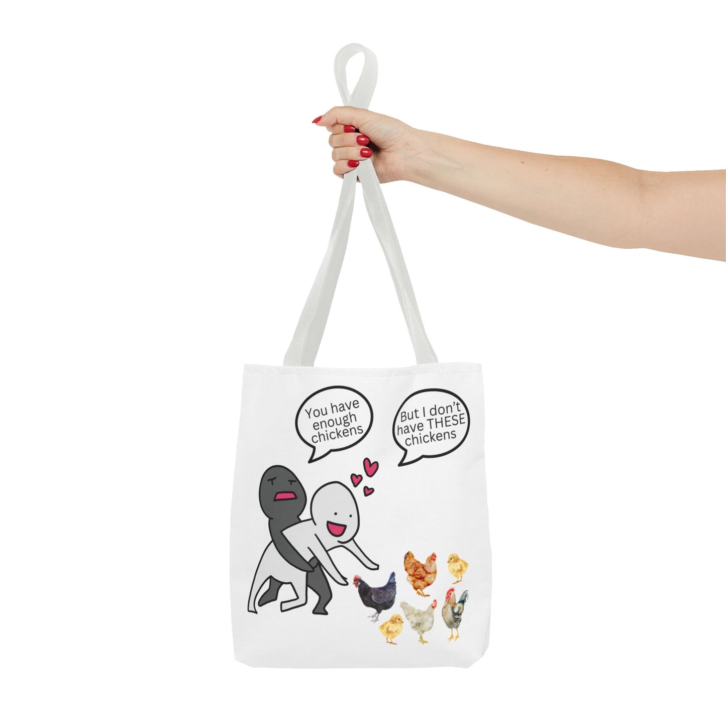Charming Chicken Tote Bag - Perfect for Animal Lovers, Funny Gift for Farm Enthusiasts, Everyday Use, Market Bag, Eco-Friendly Shopping
