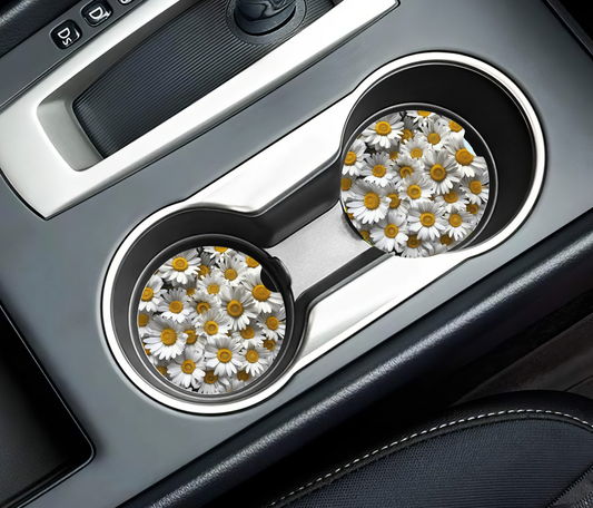 Daisy Flowers Car Coasters