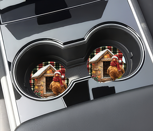 Christmas Coop Car Coasters