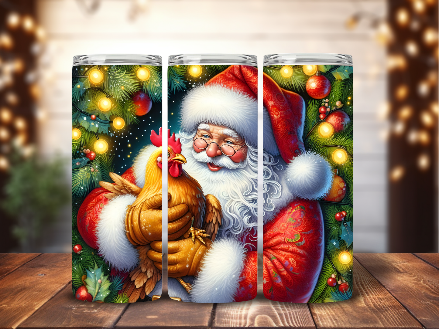 Santa & Chicken Tumbler