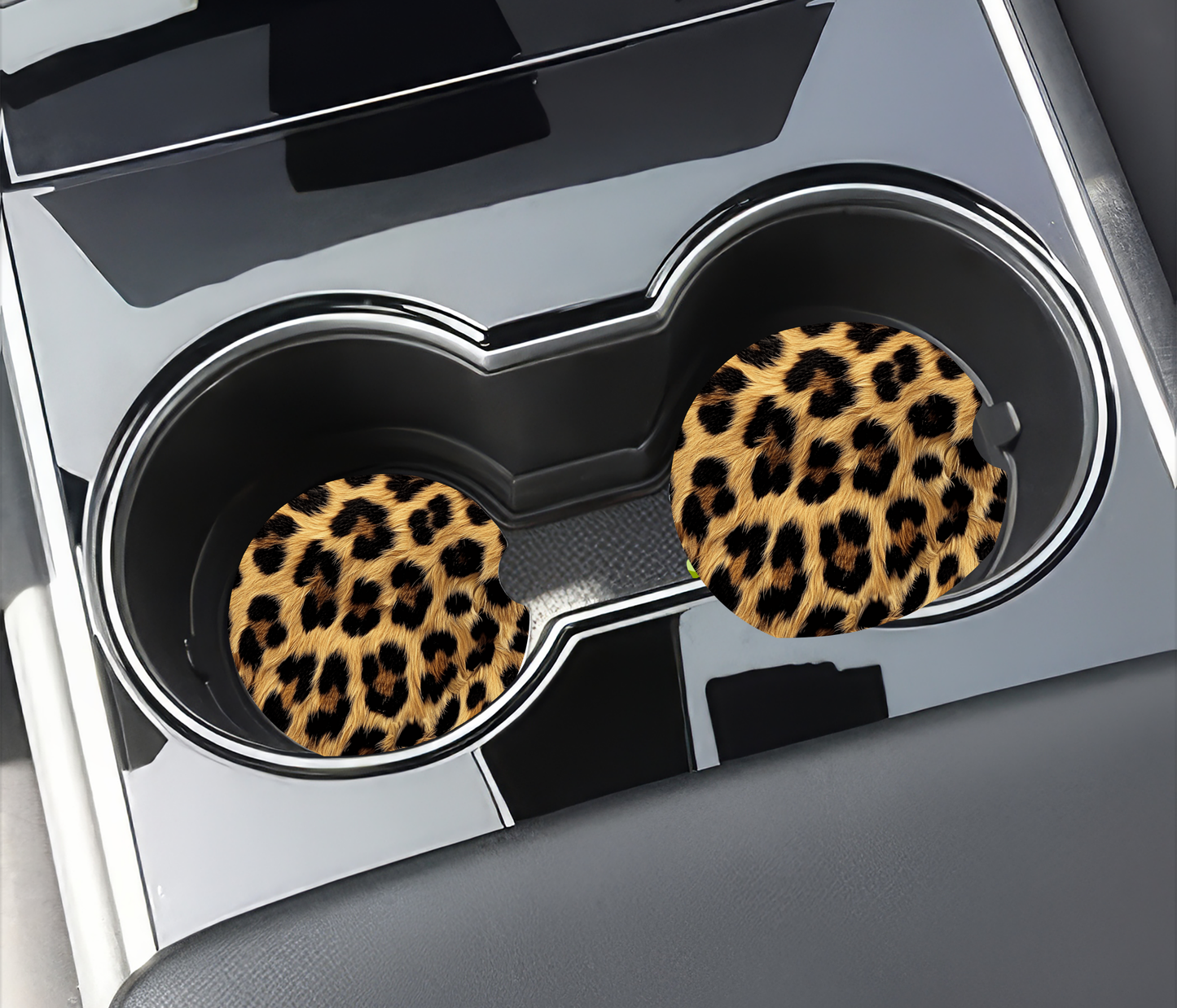 Leopard Print Car Coasters