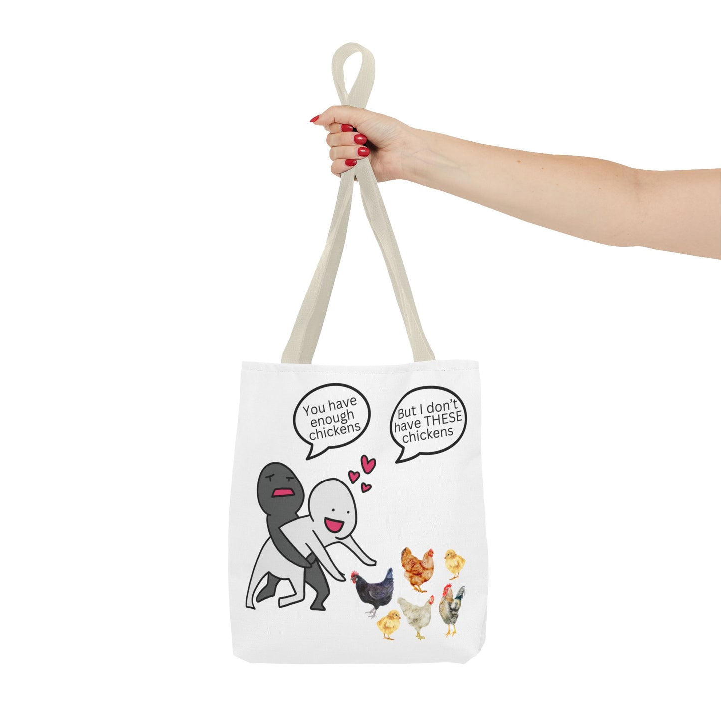 Charming Chicken Tote Bag - Perfect for Animal Lovers, Funny Gift for Farm Enthusiasts, Everyday Use, Market Bag, Eco-Friendly Shopping