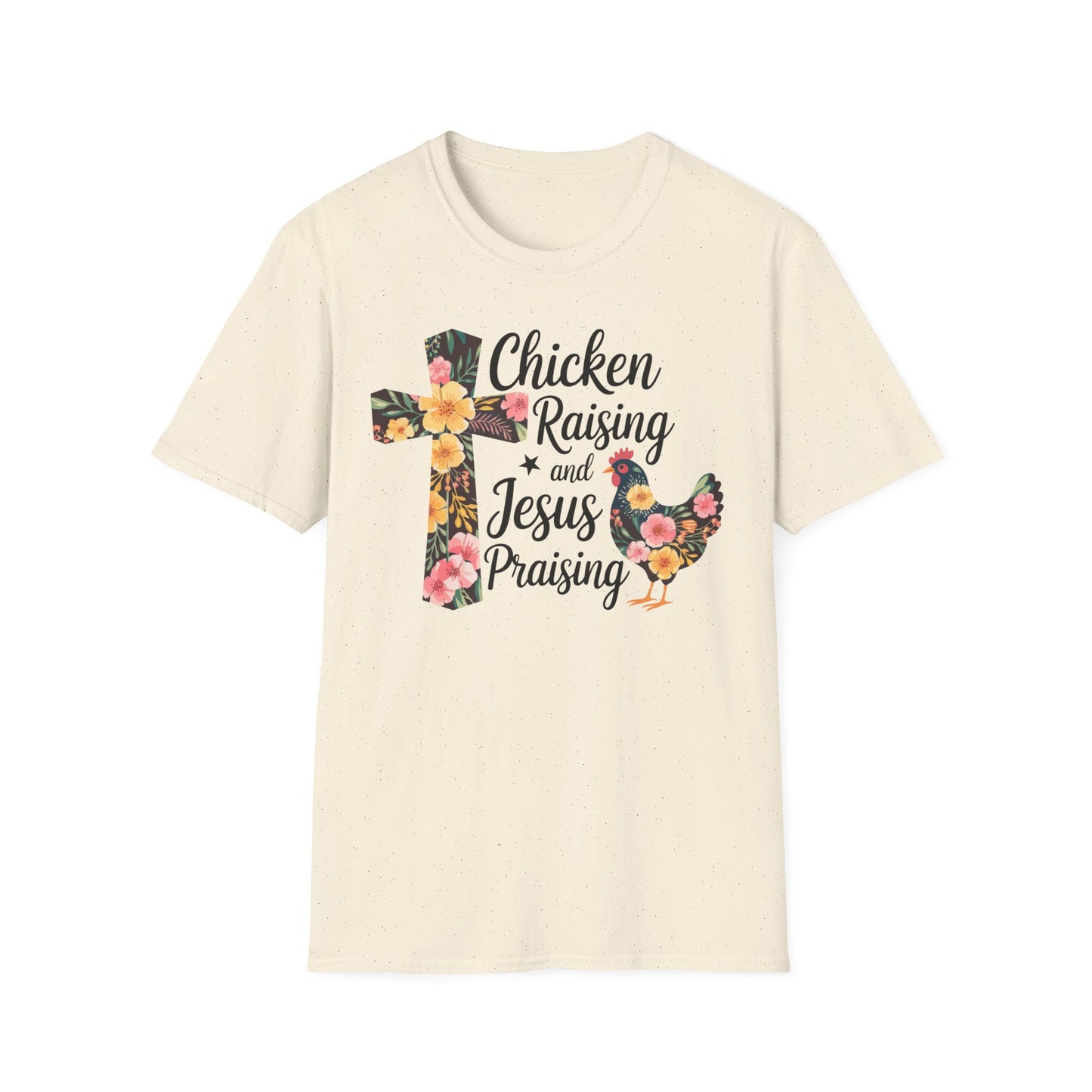 Floral Chicken Raising Jesus Praising