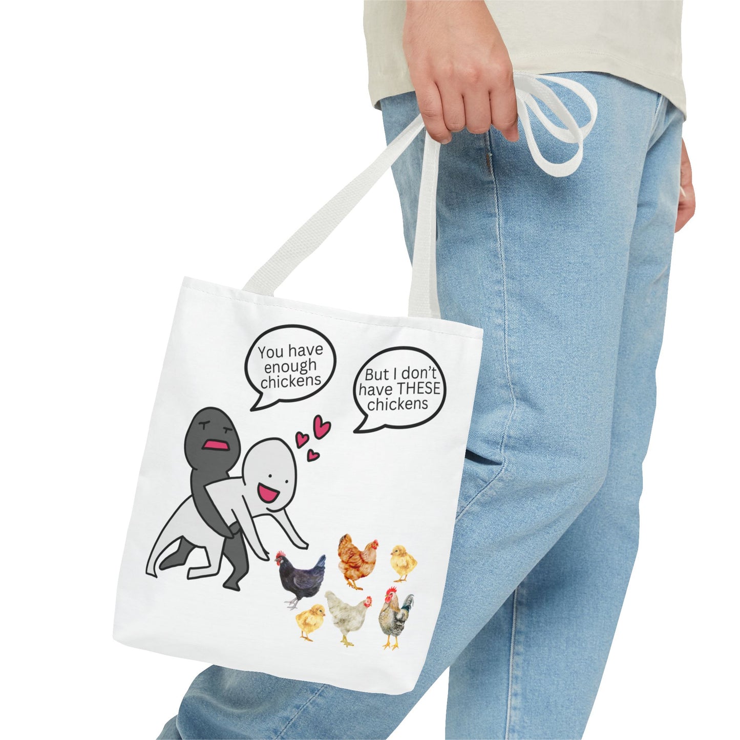 Charming Chicken Tote Bag - Perfect for Animal Lovers, Funny Gift for Farm Enthusiasts, Everyday Use, Market Bag, Eco-Friendly Shopping