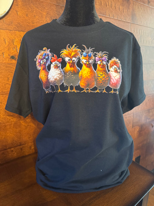 Chicken Bows & Glasses T-shirt