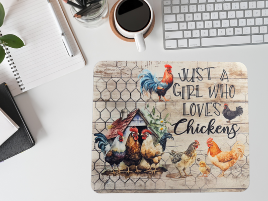 Just A Girl Who Loves Chickens Mousepad